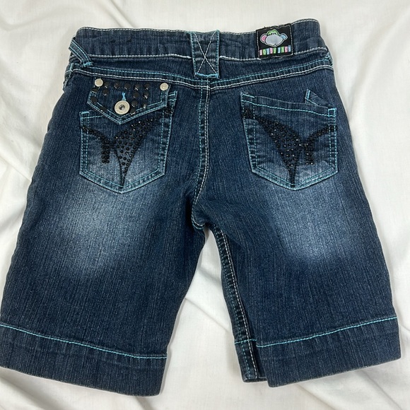 Bundle of 2 Girl Blue Jean Shorts Size 7 ~ Bobby Jack Faded Glory - Picture 13 of 14